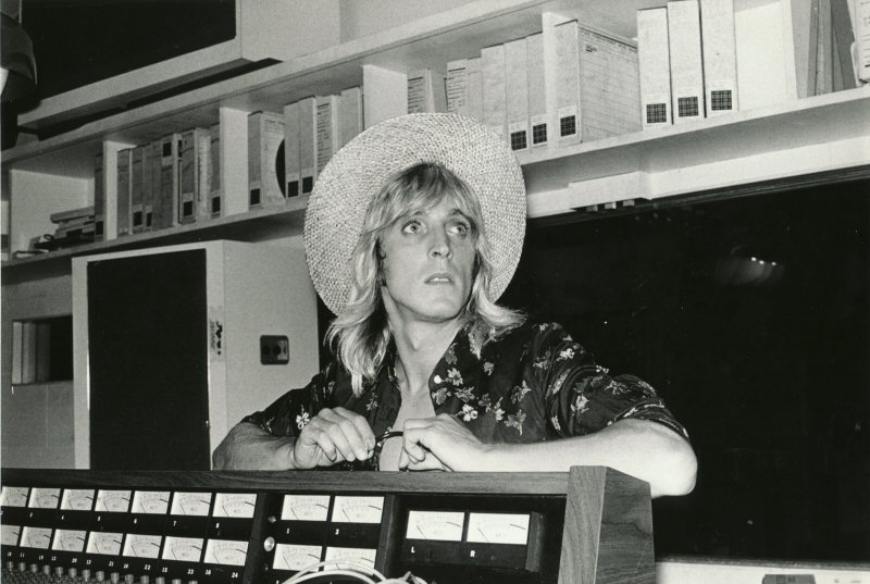 Mick Ronson in the control room